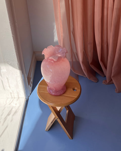 Vintage pink Murano vase