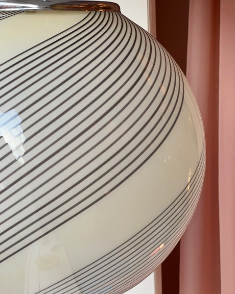 Vintage Murano cream/brown swirl ceiling lamp (D45)