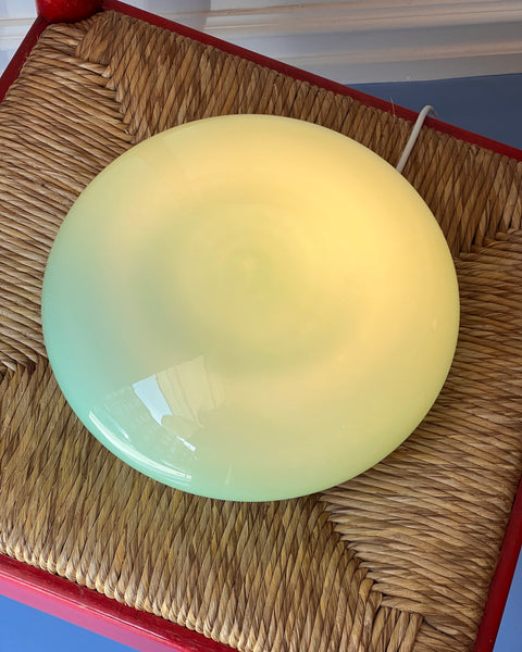 Vintage Murano opal turquoise ceiling/wall lamp (D25)