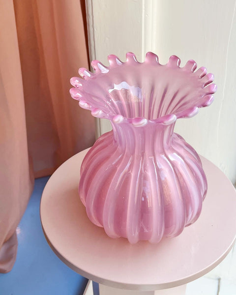 Vintage pink Murano vase