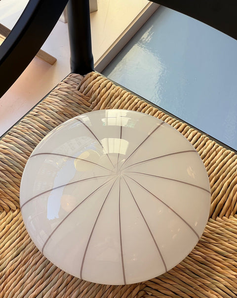 Vintage Murano brown/white spiral ceiling/wall lamp (D28)