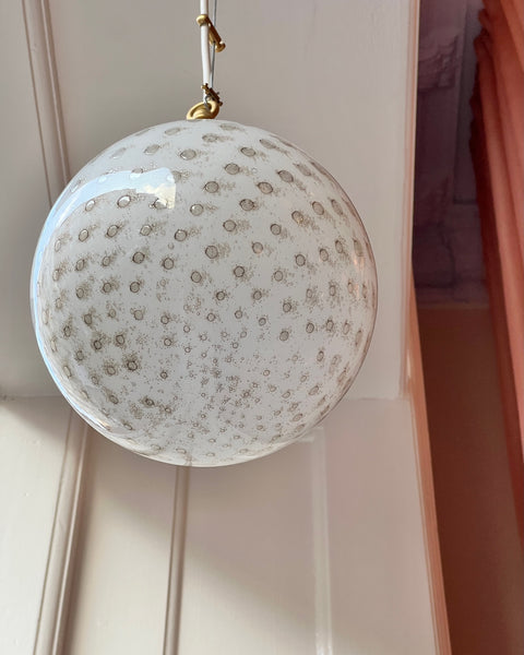 Vintage Murano white/black ceiling lamps (D20)