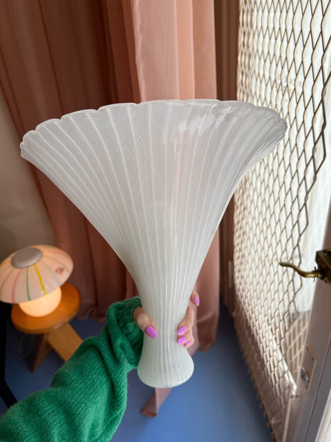 Vintage Murano large shell wall lamp