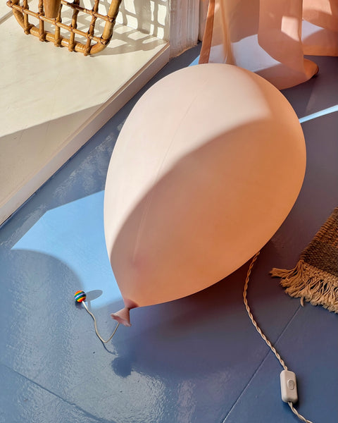 Vintage pink balloon wall lamp by Yves Christin for Bilumen (large)