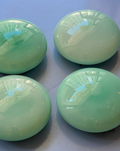 Vintage Murano opal turquoise ceiling/wall lamp (D25)