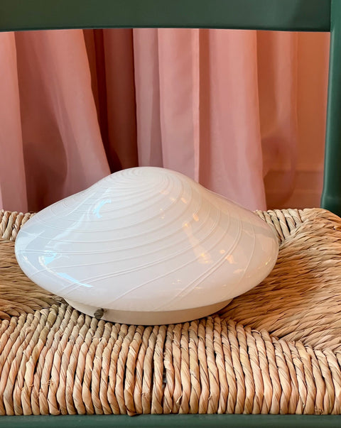 Vintage Murano creme/white swirl ceiling/wall lamp