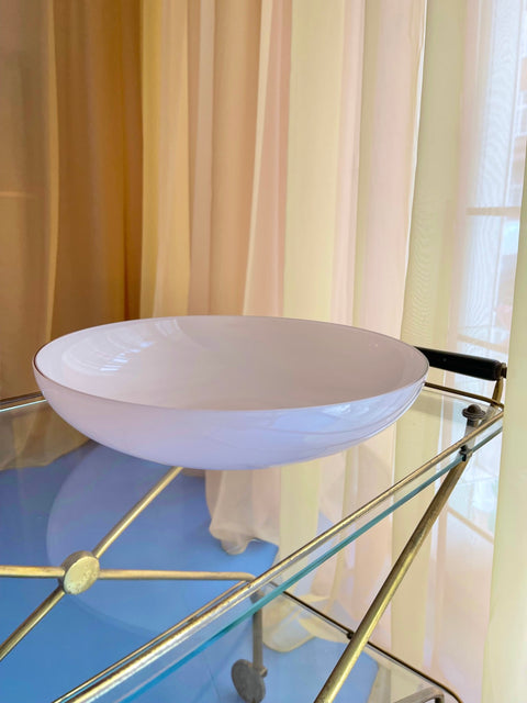 Large vintage opal pink Murano bowl/dish