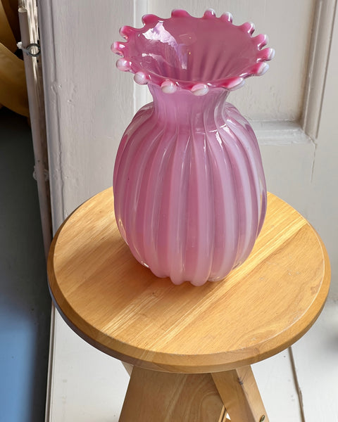 Vintage pink Murano vase