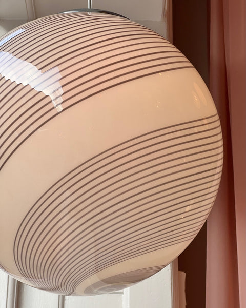 Vintage Murano cream/brown swirl ceiling lamp (D45)