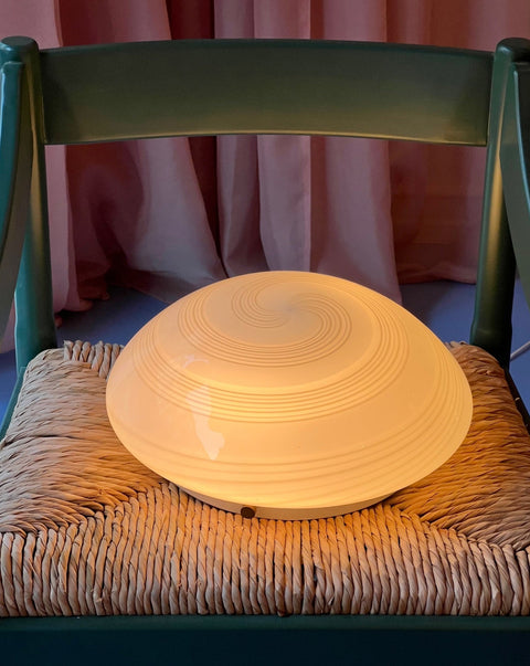 Vintage Murano grey/white spiral ceiling/wall lamp (D38)