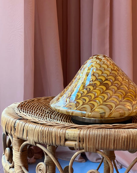 Vintage Murano golden patteren ceiling/wall lamp (D24)