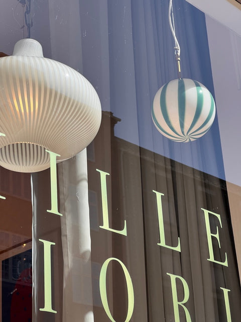 Vintage Massimo Vignelli white ceiling lamp