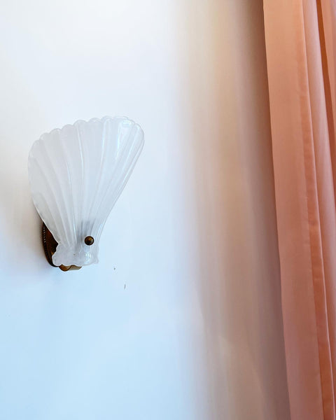 Vintage Murano shell wall lamp
