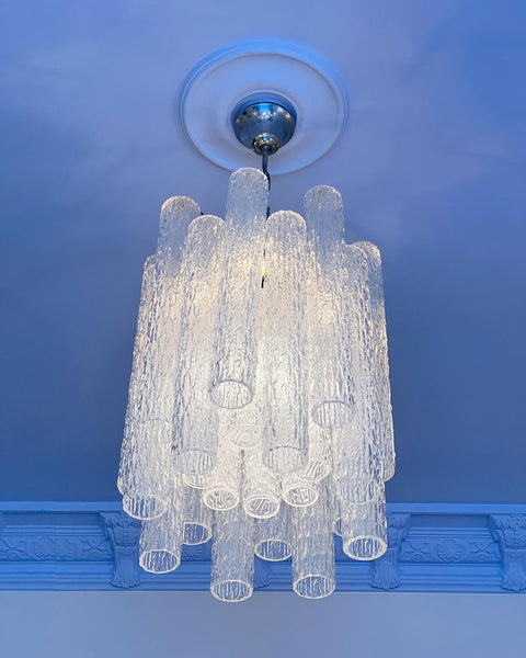Vintage clear Murano chandelier