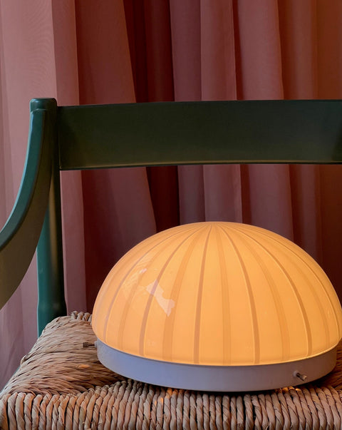 Vintage Murano grey/white spiral ceiling/wall lamp (D30)