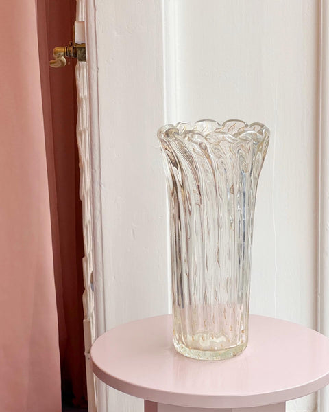 Vintage clear/golden Murano vase
