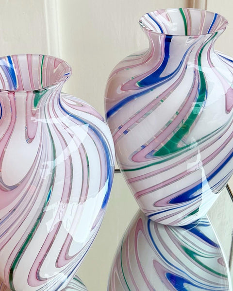 Vintage multi-coloured Murano vase