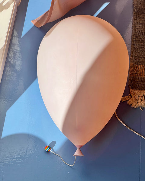 Vintage pink balloon wall lamp by Yves Christin for Bilumen (large)