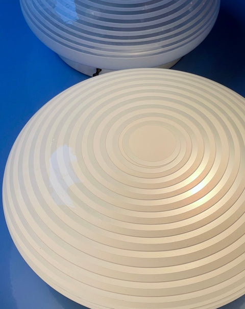 Vintage Murano white swirl ceiling/wall lamp (D25)