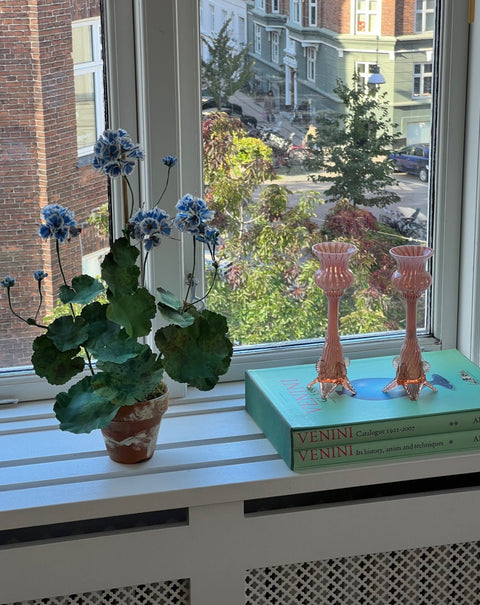 Vintage Murano swirl candle holders