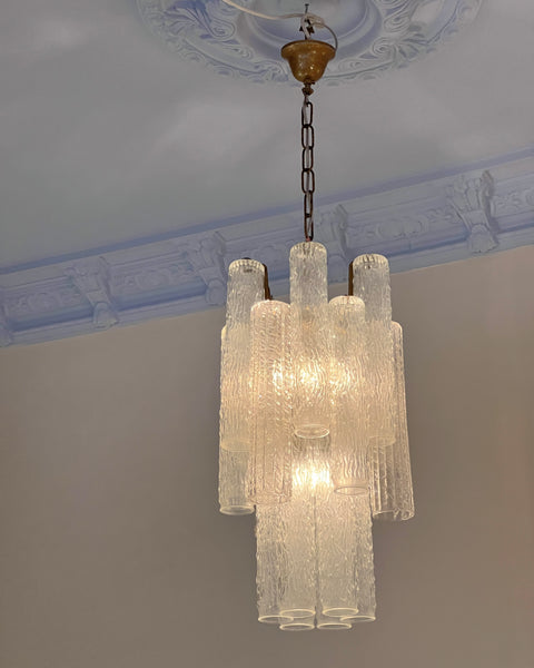 Vintage clear Murano chandelier