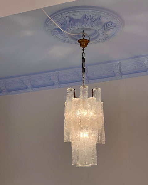 Vintage clear Murano chandelier