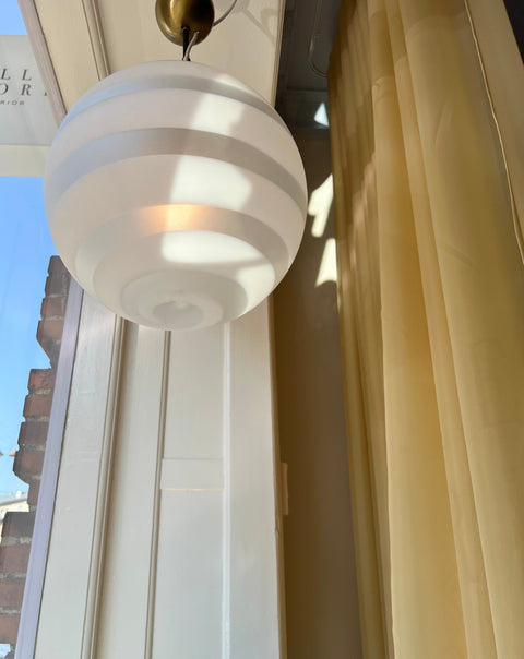 Vintage Murano white/blurred ceiling lamp (D35)