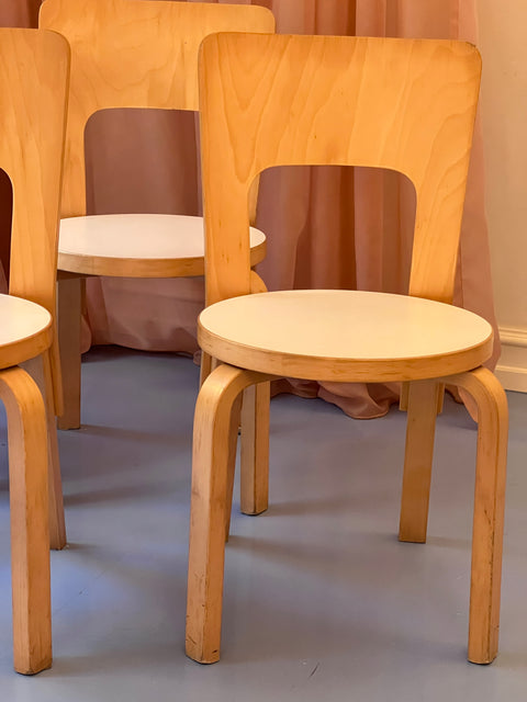 Vintage Alvar Aalto chairs (Model 66) - Set of four