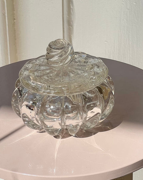 Vintage clear Murano bonbonniere