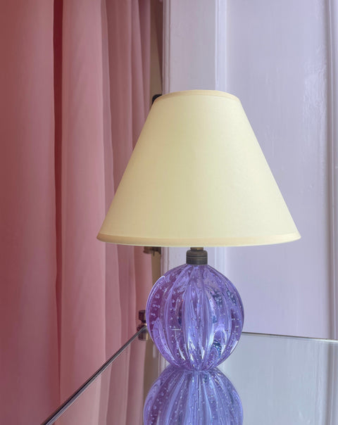 Vintage purple Murano table lamp