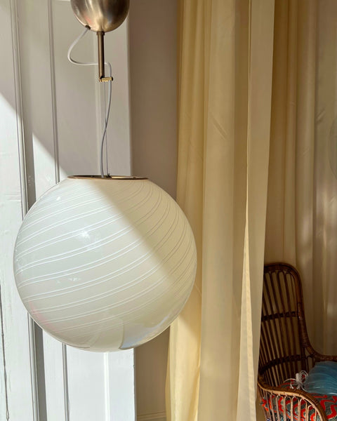 Vintage Murano cream/white ceiling lamp