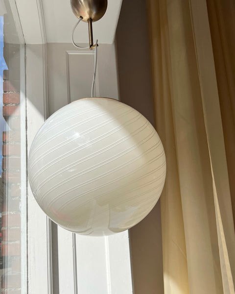 Vintage Murano cream/white ceiling lamp