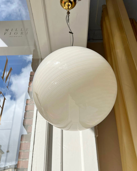 Vintage Murano cream/white ceiling lamp