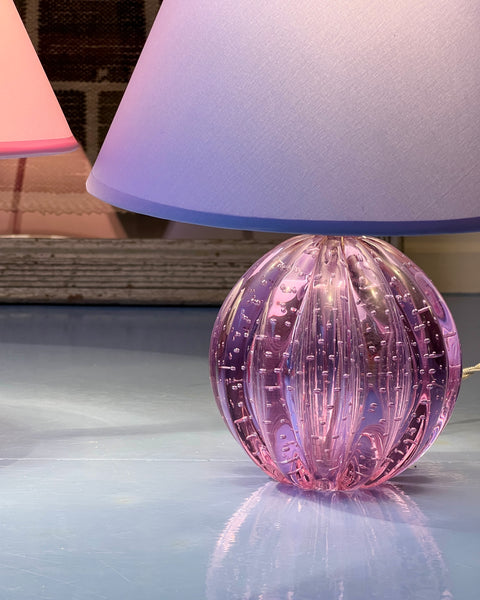 Vintage purple Murano table lamp