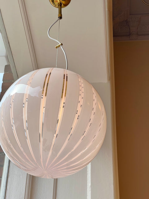 Vintage Murano light pink/white ceiling lamp