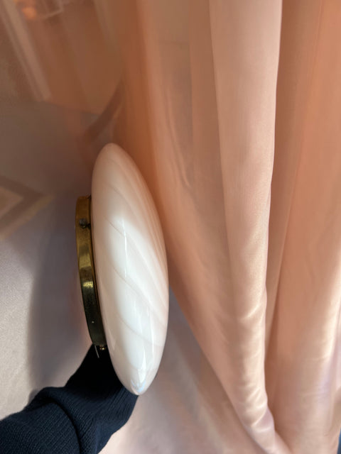 Vintage Murano light pink swirl ceiling/wall lamp