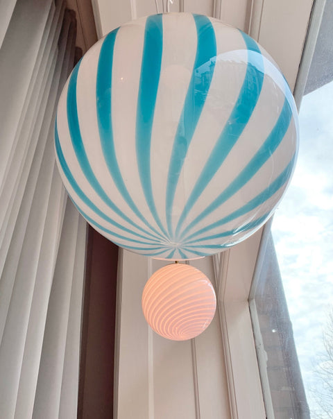 Ceiling lamp - Blue vertical stripes D40