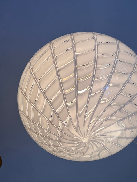 Vintage Murano white pattern ceiling lamp