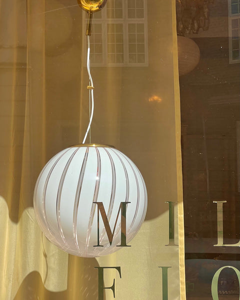 Vintage Murano light pink/white ceiling lamp