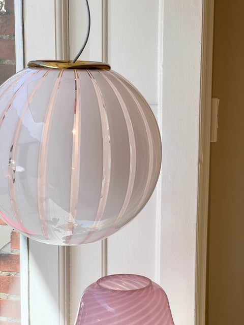 Vintage Murano light pink/white ceiling lamp
