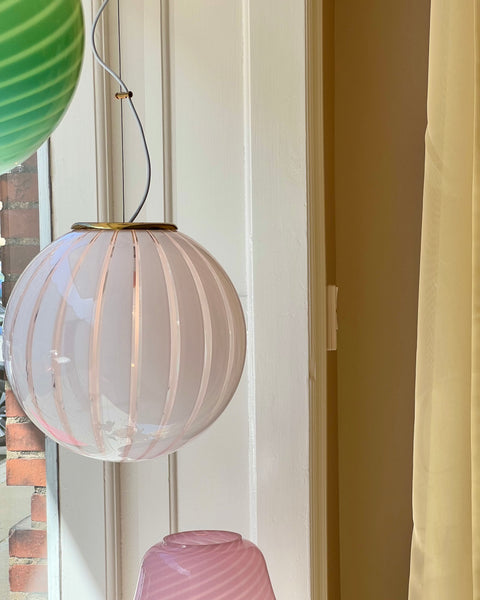 Vintage Murano light pink/white ceiling lamp