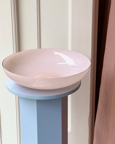 Large vintage opal pink Murano bowl/dish