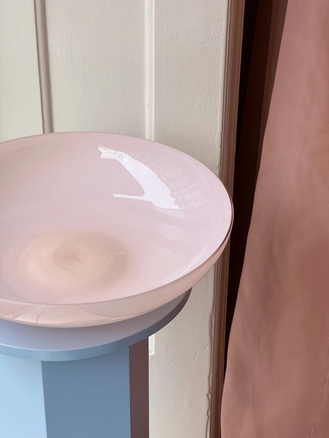 Large vintage opal pink Murano bowl/dish