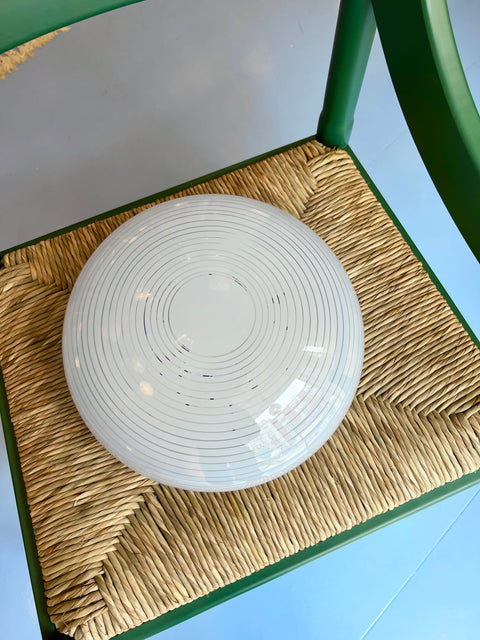 Vintage Murano blue spiral ceiling/wall lamp