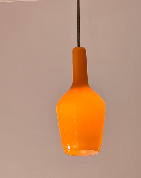 Vintage Massimo Vignelli orange ceiling lamp