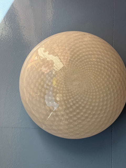 Vintage Murano white dotted ceiling/wall lamp (D38)
