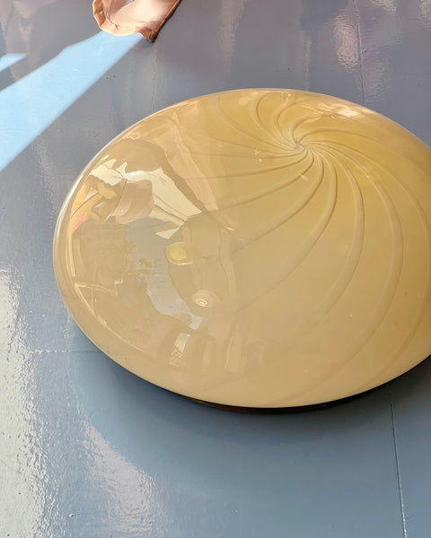 Large vintage Murano light yellow ceiling/wall lamp (D45)