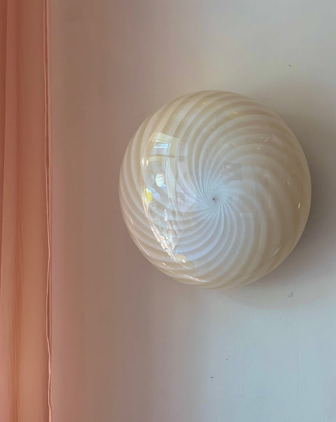 Vintage Murano light caramel ceiling/wall lamp