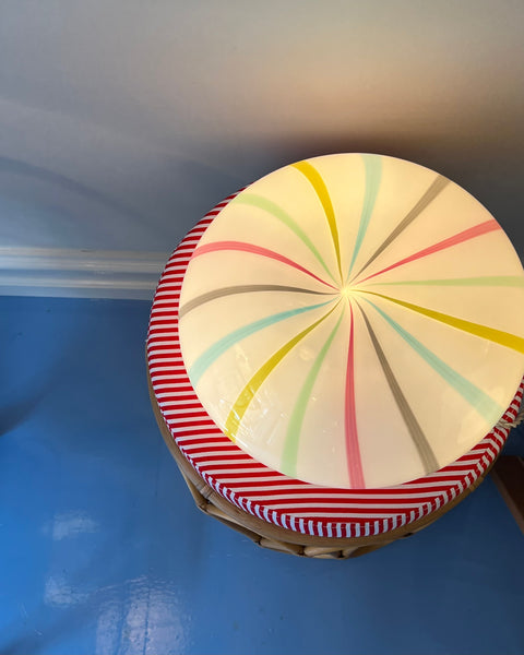 Vintage Murano multi-colored ceiling/wall lamp