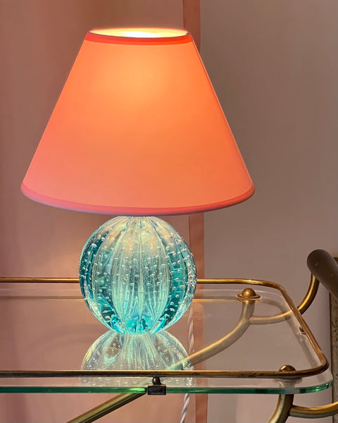 Vintage blue Murano table lamp
